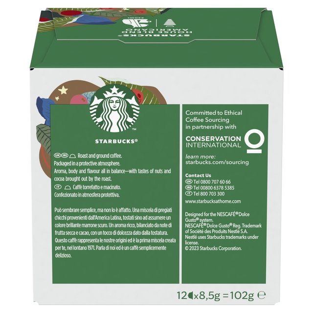 Starbucks Medium House Blend Coffee Pods Dolce Gusto    12 per pack GOODS M&S