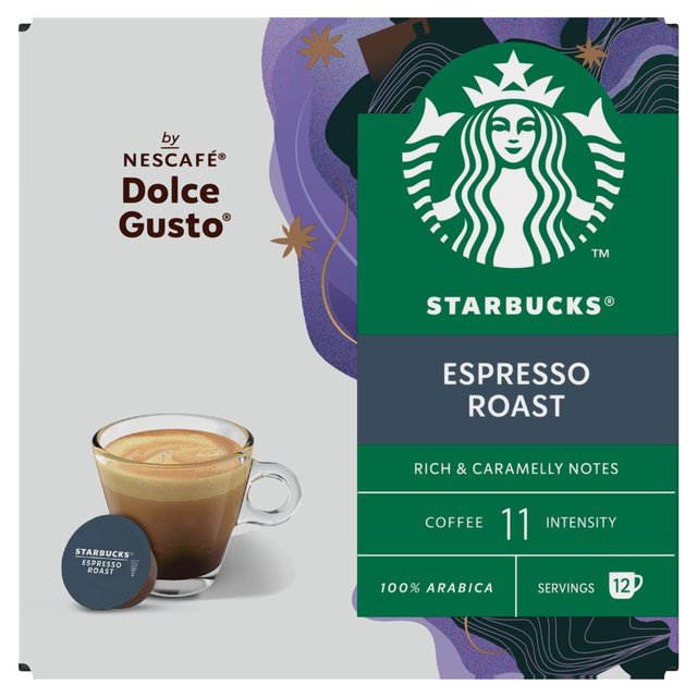 STARBUCKS Dark Espresso Roast Coffee Pods by NESCAFE Dolce Gusto   12 per pack GOODS M&S