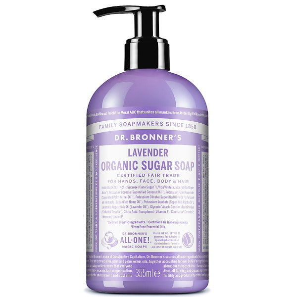 Dr Bronner Organic Sugar Soap Lavender 355ml - British product
