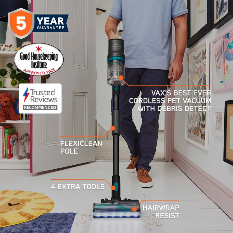 Vax HomePro Detect Pet cordless vacuum cleaner - British product