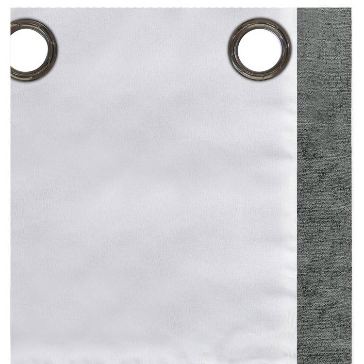 Argos Home velvet eyelet curtains in charcoal, 117x137cm - British product