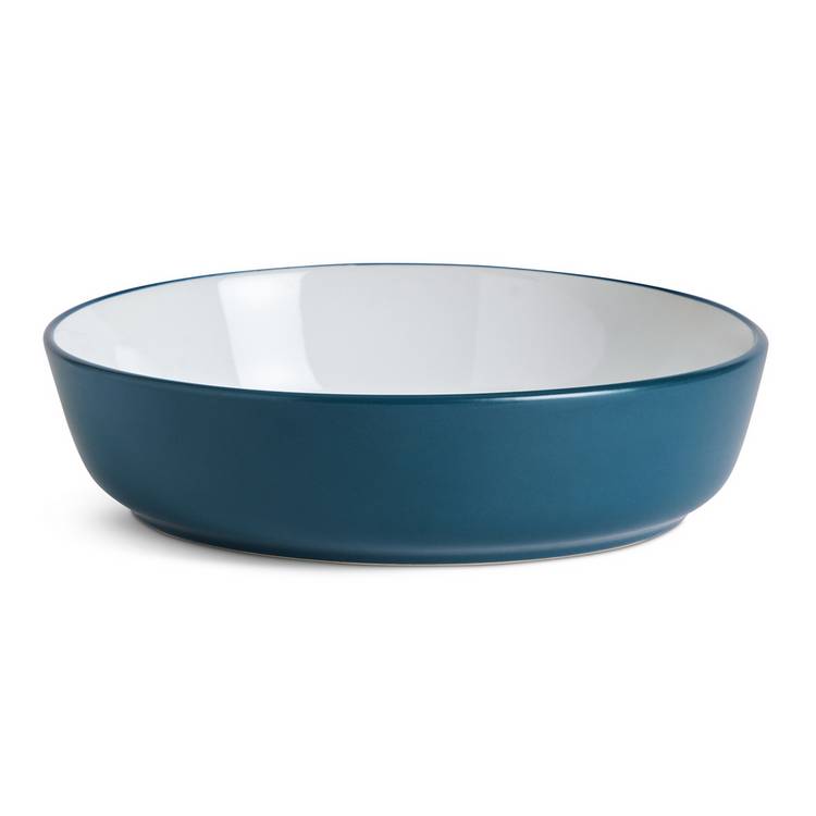 Habitat two-tone stoneware pasta bowls in navy and white, UK version
