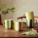 Argos Habitat x Sanderson & National Trust Stripe Stoneware Mugs Set of 4- Buy online at McGrocer