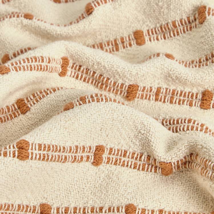 Habitat Global Throw neutral rust cotton 200x220cm - British product