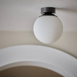 Argos Habitat Opal Glass Bathroom Flush Ceiling Light - Black- Buy online at McGrocer