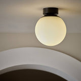 Habitat opal glass bathroom ceiling light black - British brand