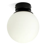 Habitat opal glass bathroom ceiling light black - British brand