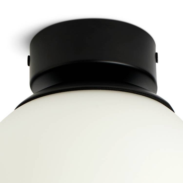 Habitat opal glass bathroom ceiling light black - British brand