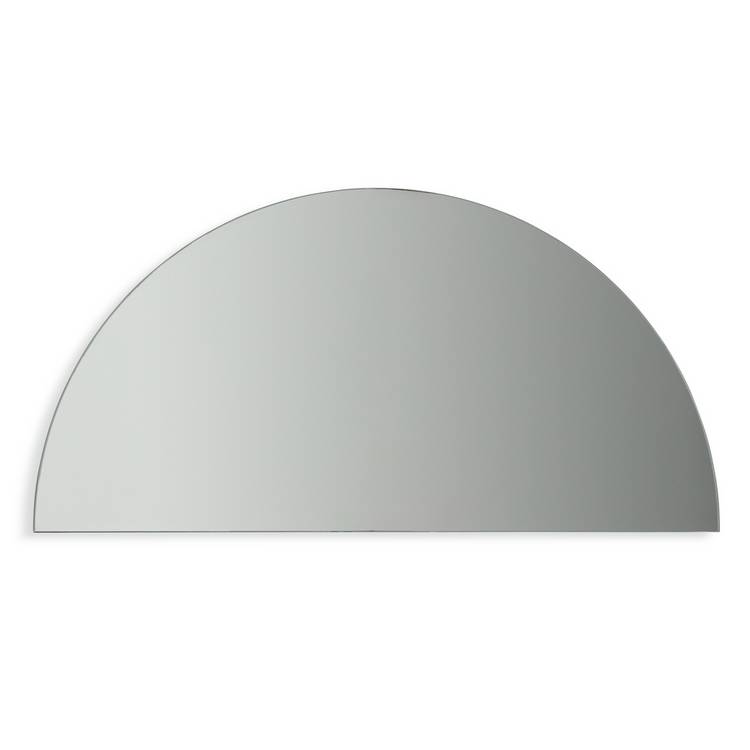 Habitat frameless half circle mirror 45x90cm, UK version