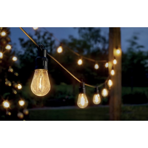Smart Garden vintage festoon string lights warm white 9.5m, imported from the UK
