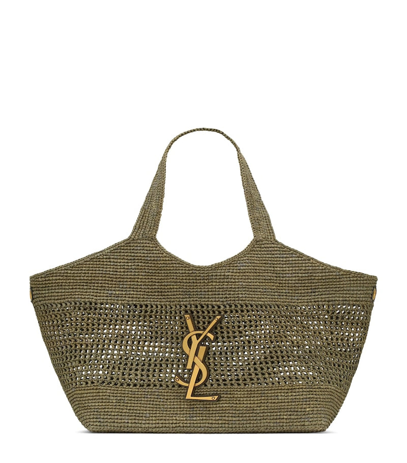 Saint Laurent Icare tote bag woven raffia, imported from the UK