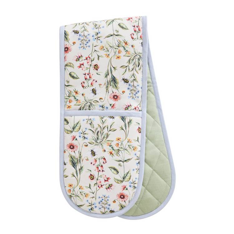 Argos Home bee floral cotton textile set cream, UK version