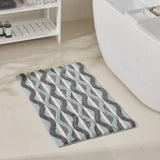 Argos Habitat Retro Wave Geo Bath Mat Blue 80 x 50 cm- Buy online at McGrocer
