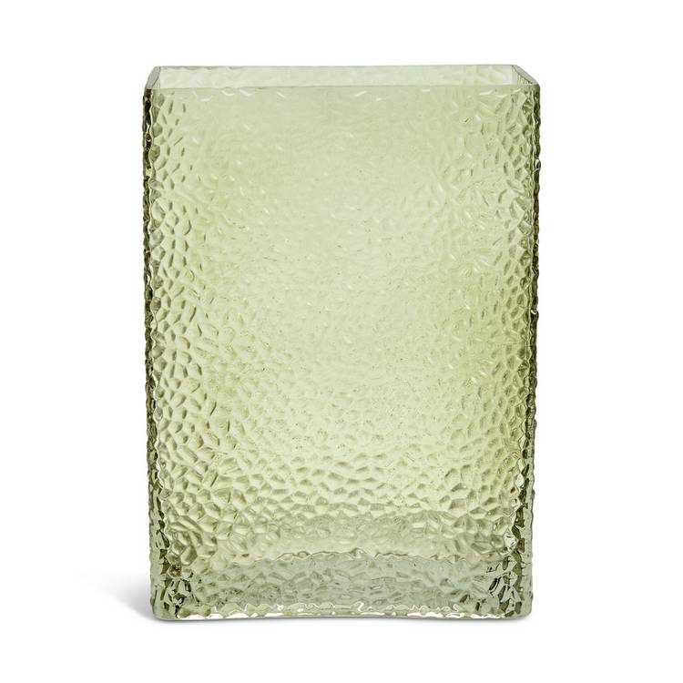 Habitat hammered glass vase in green - British product
