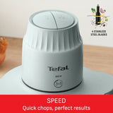 Tefal Choppeo XXL turquoise chopper with 2000ml glass bowl - British product