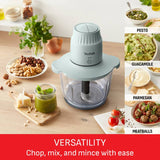 Tefal Choppeo XXL turquoise chopper with 2000ml glass bowl - British product
