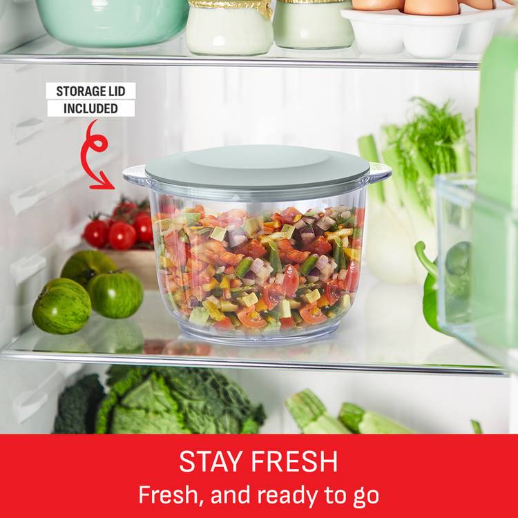 Tefal Choppeo XXL turquoise chopper with 2000ml glass bowl - British product