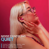 JLab Go Pop ANC earbuds fuchsia - British product