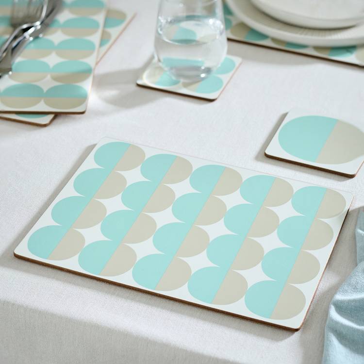 Habitat geo circles placemats and coasters set of 4, UK version