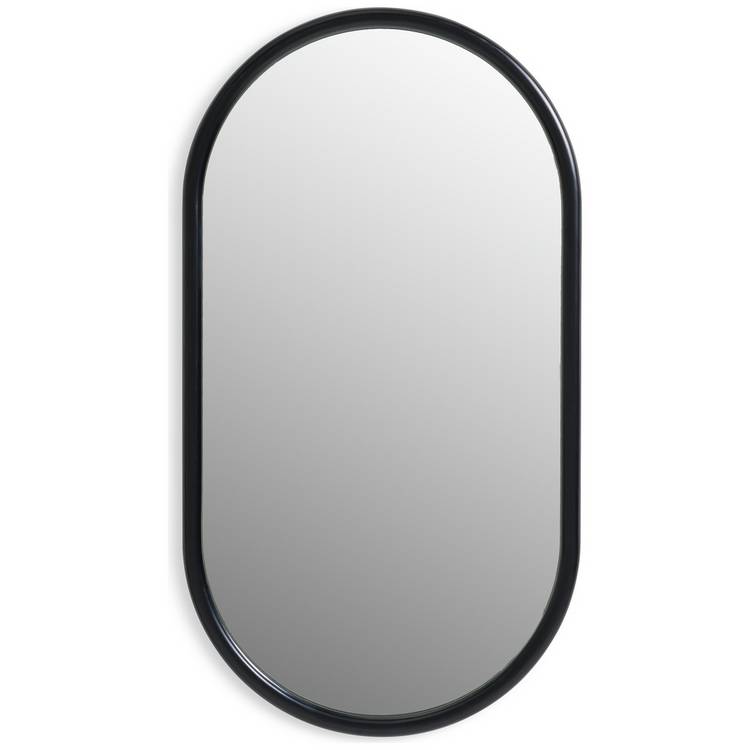 Habitat black pill wall mirror 110x60cm, imported from the UK