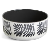 Habitat 12 piece stoneware dinner set in black and white leaf pattern, imported from the UK