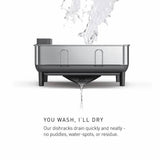 Simplehuman compact steel frame dish rack (British brand)