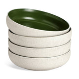 Habitat green stoneware pasta bowls set of 4, imported from the UK