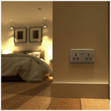 BG Nexus double switched socket brushed steel, imported from the UK