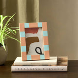 Argos Habitat Checkered Pink & Blue Mango Wood Photo Frame - 4x6 Inches- Buy online at McGrocer