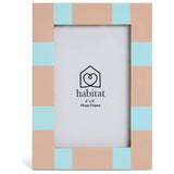 Habitat checkered mango wood photo frame 4x6, imported from the UK