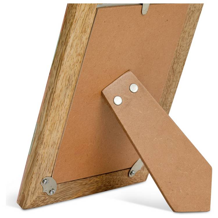 Habitat checkered mango wood photo frame 4x6, imported from the UK