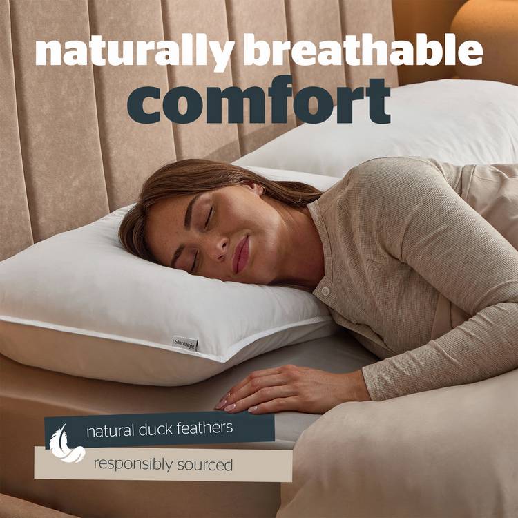 Silentnight duck feather pillows medium soft 2 pack, UK version