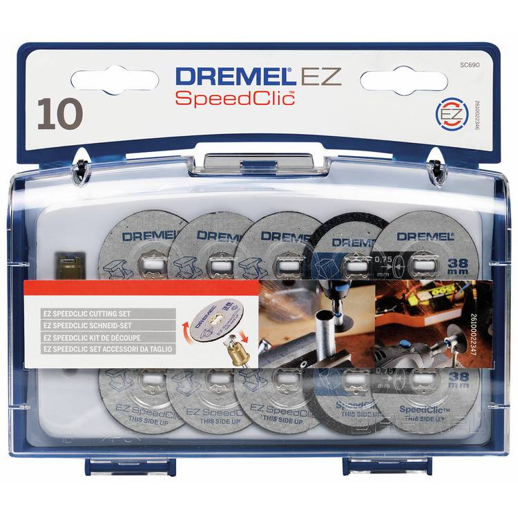 Dremel SpeedClic 10 piece accessory set, imported from the UK