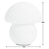 Habitat mushroom striped white table lamp (British brand)
