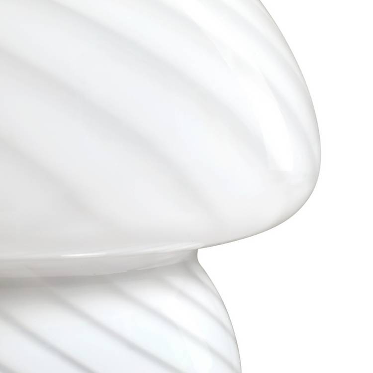 Habitat mushroom striped white table lamp (British brand)