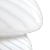 Habitat mushroom striped white table lamp (British brand)