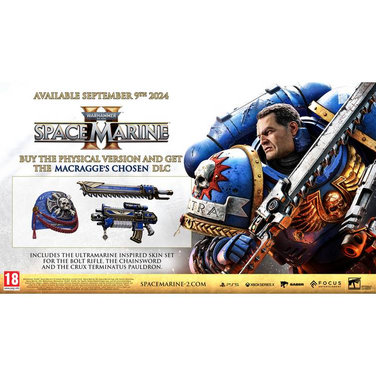 Warhammer 40000 Space Marine 2 PS5 game disc (British brand)
