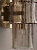 Lipsy gold ribbed glass wall light (British brand)