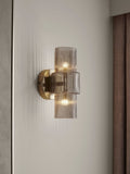 Lipsy gold ribbed glass wall light (British brand)