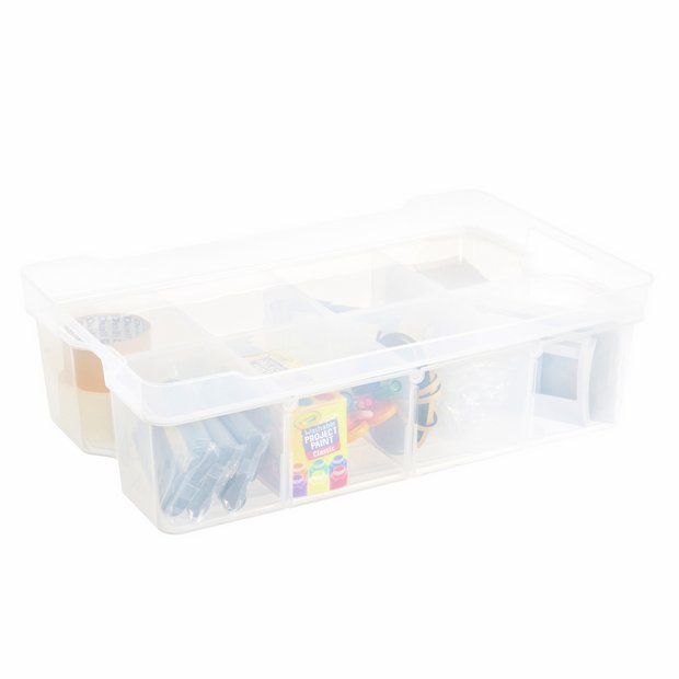 Strata 25L clear storage box (British brand)