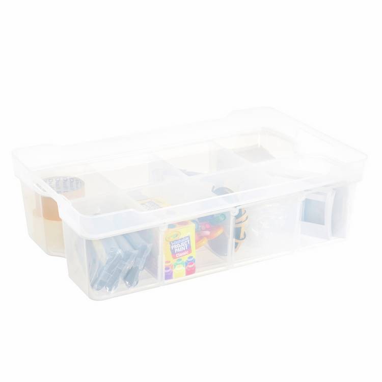 Strata 25L clear storage box (British brand)