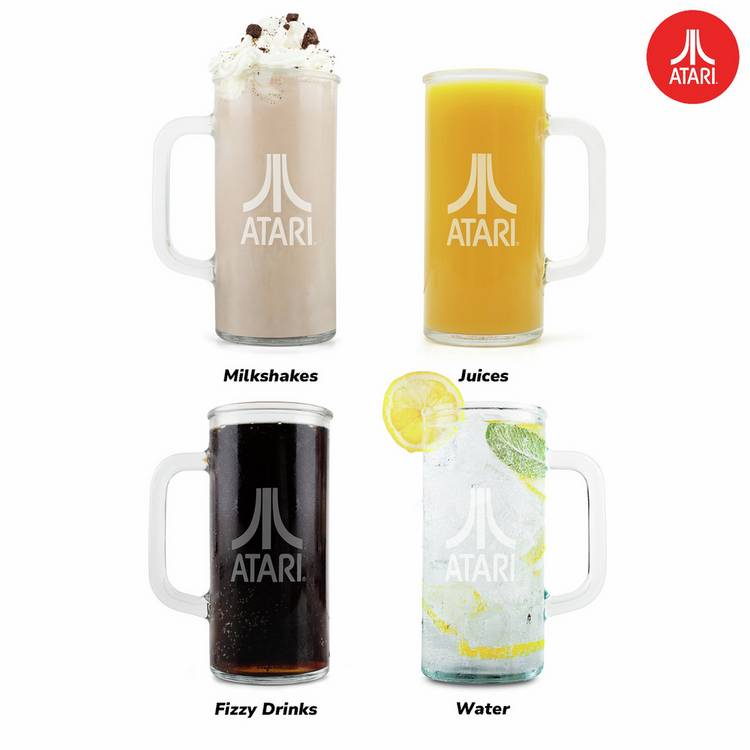 Atari beer pint glass 600ml - British product