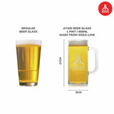 Atari beer pint glass 600ml - British product