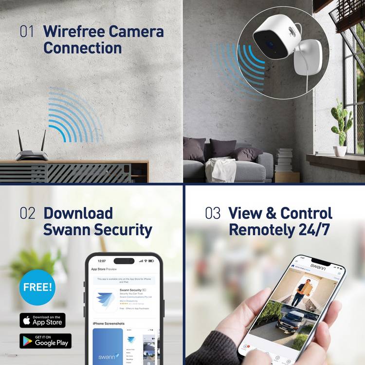 Swann EVO 2K Indoor Wi-Fi security camera - British product