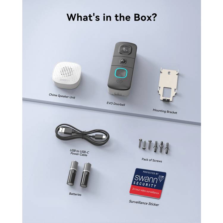 Swann EVO wireless smart video doorbell - British product
