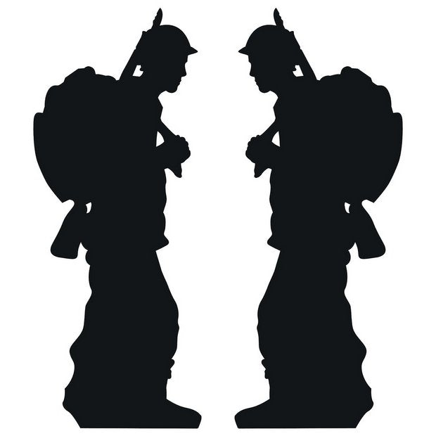 Star Cutouts soldier silhouette double pack cardboard cutout - British product