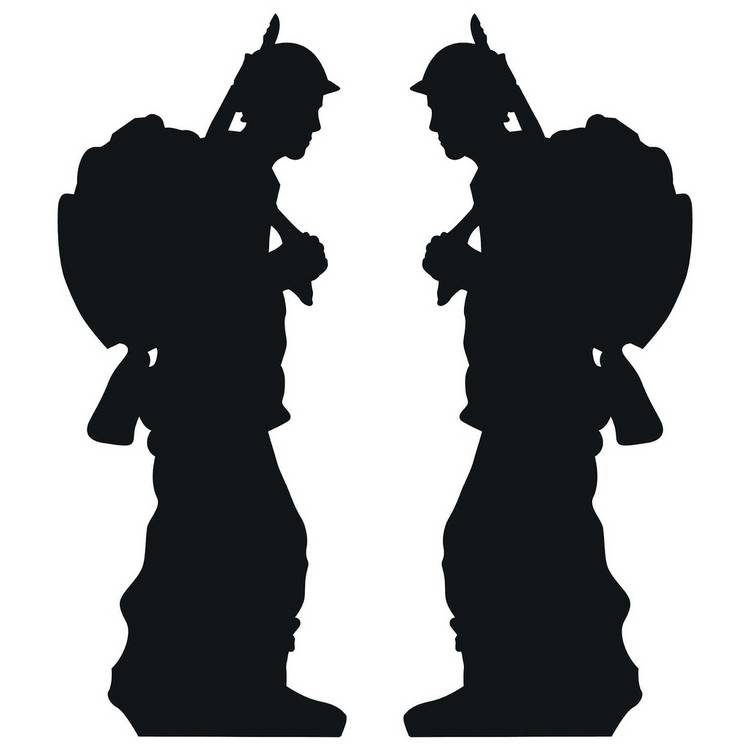 Star Cutouts soldier silhouette double pack cardboard cutout - British product