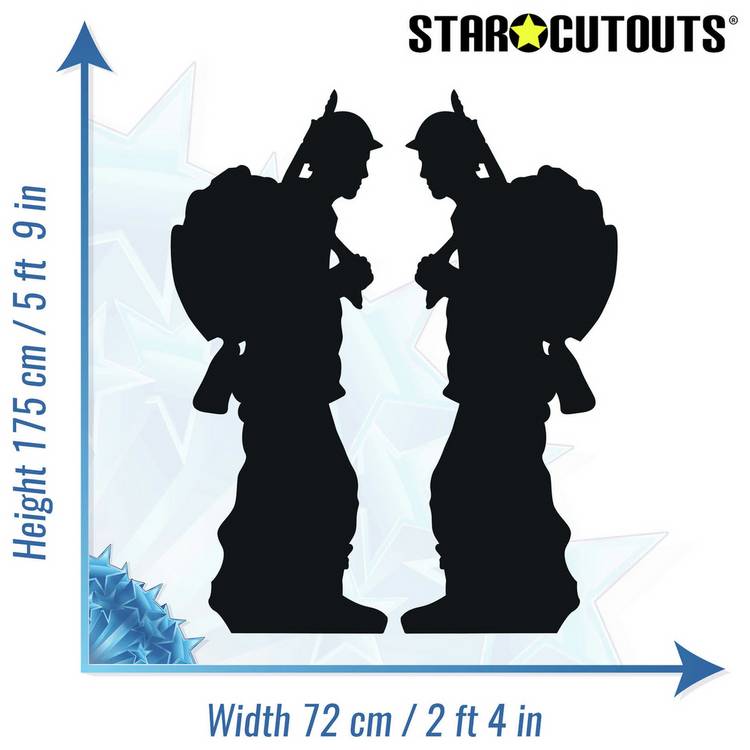 Star Cutouts soldier silhouette double pack cardboard cutout - British product