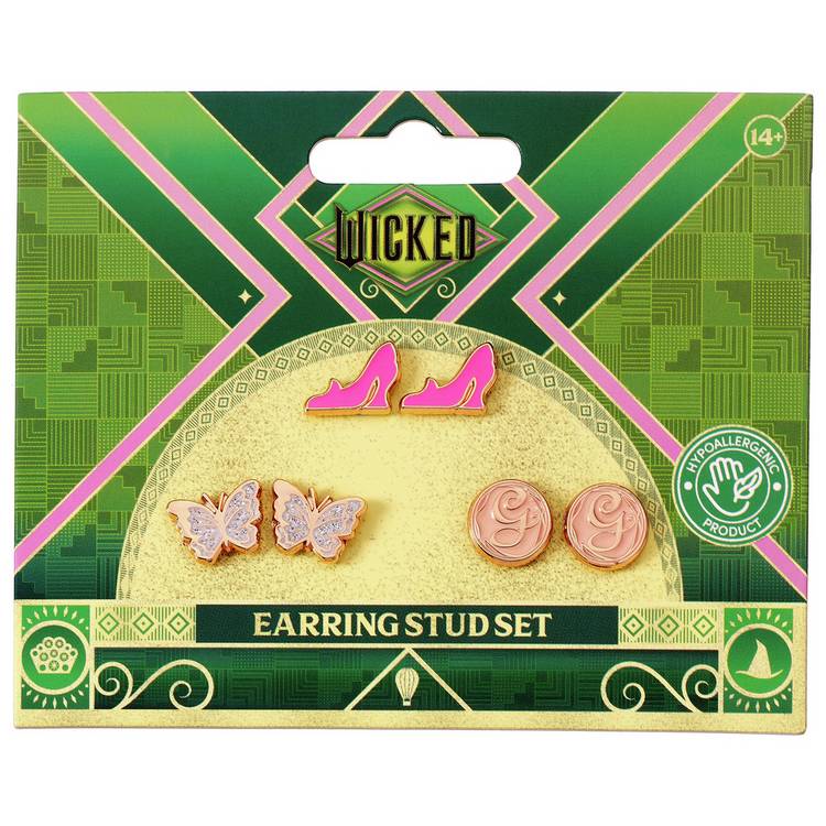 Wicked Glinda stud earrings set rose gold UK version