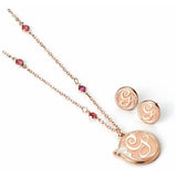 Wicked Glinda rose gold-tone necklace and earrings set, UK version